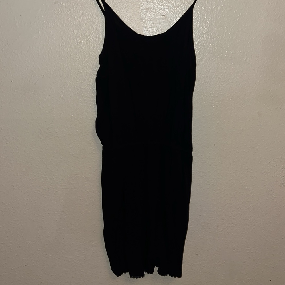 Black Romper with Pockets